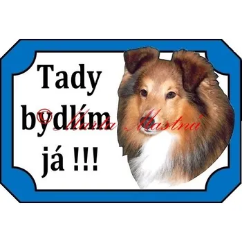 Cedulka šeltie zlatá 2 - Bez samolepicí vrstvy