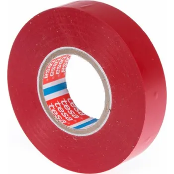 Lepicí páska Izolační páska Tesa Premium, červená, 19 mm x 33 m