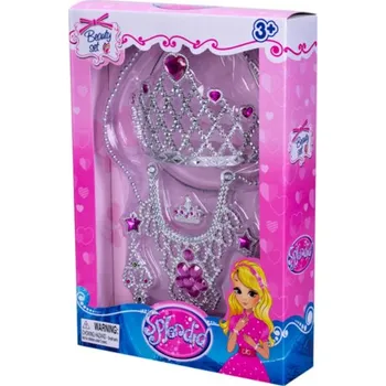 Náhrdelník Sada krásy pro princeznu - korunka, náhrdelník, náušnice a prsten