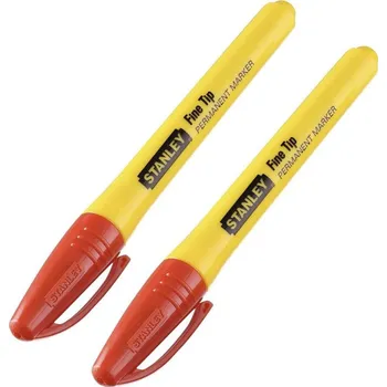 Grafitová tužka STANLEY Popisovač permanentní, jemný hrot, červený (2 ks na kartě) STHT81389-0