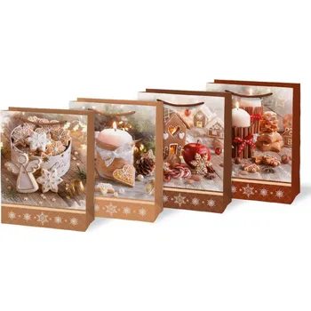 Vánoční dárková taška s perníčky 190x250