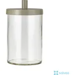 Svícen s úložnou sklenicí šedá IB Laursen 9 x 15,5 cm