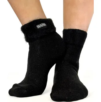 Dámské ponožky Komfortní bavlněné dámské černé ponožky, VELIKOST 35 - 38