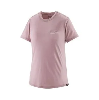 Dámské tričko Patagonia Cap Cool Merino Graphic Shirt Women Fitz Roy Strata: Stormy Mauve růžová L