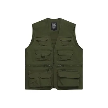 Pánská vesta Vesta Vintage Industries Legend Fishing - olivová, XL