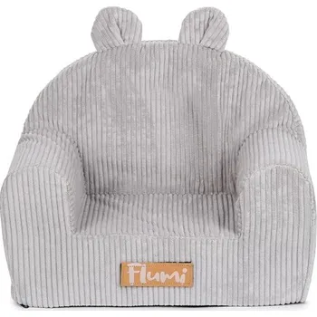 Křeslo Flumi dětské křesílko Šedý manšestr