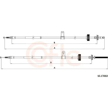 Brzdový systém Tažné lanko, parkovací brzda COFLE 92.1E.CT002