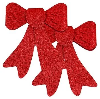 Vánoční dekorace Vánoční mašle 18x15,5cm červená sada 2ks, vánoční dekorace