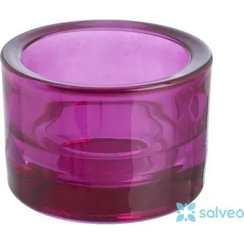 Svícen Svícen sklo fialový na čajovou svíčku 5,7 x 8,3cm