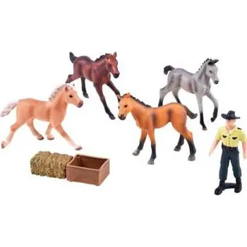 Figurka Set figurek koně + farmář A