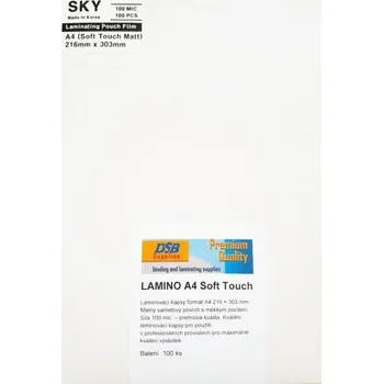 Laminovací fólie Laminovací fólie A4-100 mic. Matné Soft Touch (FL100-A4-ST)