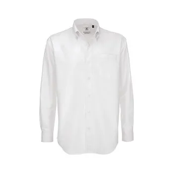 Pánská košile Košile pánská B&C Oxford s dlouhým rukávem - bílá, M