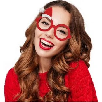 Party dekorace Vánoční party brýle Santa s malou čepičkou