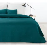 SADA PŘEHOZ NA POSTEL + POVLAK NA POLŠTÁŘ BONI4 200X220 CM, 2 KS 40X40 CM TMAVĚTYRKYSOVÁ