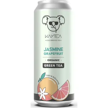 Ledový čaj KAYTEA | Bio Ledový zelený čaj - Jasmín Grep osvěžující a chutný cold brew čaj - 330 ml