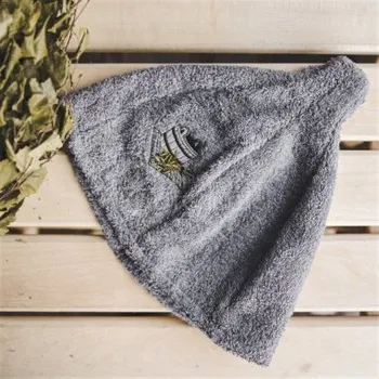 EVEI - Čepice do sauny , 100% bavlna, univerzální, šedá