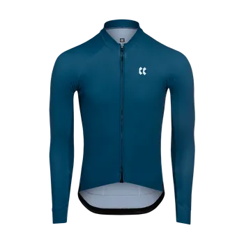 cyklistický dres Kalas Pánsky cyklistický dres PASSION Z3 | Dres dlouhý rukáv TEMPS | petrol blue Kalas velikost: 4 (L)