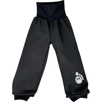 MODADETI Dětské softshellové kalhoty ADELLiNO s fleecem a reflexem černé - 110