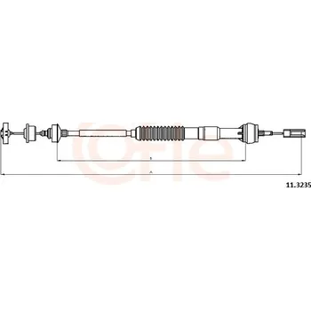 Spojkové lanko Tažné lanko pro ovládání spojky COFLE 92.11.3235