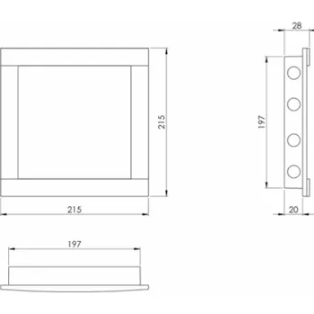 Revizní dvířka Revizní dvířka EUROPLAST PL2020, 20 x 20 cm