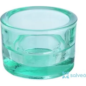 Svícen Svícen sklo tyrkysový na čajovou svíčku 5,7 x 8,3cm
