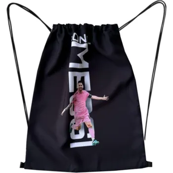 Dětský batoh Numberoplus Dětský fotbalový batoh vak zatahovací Inter Miami Domácí - Lionel Messi