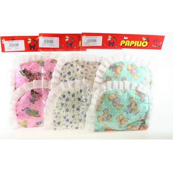 Doplněk pro panenku Papilio Peřinka polštář do postýlky či kolébky pro panenky barevná s kanýrkem barevný bílá s motivem zvířátek