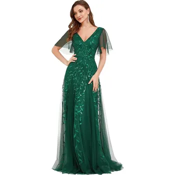 Dámské šaty Zelené šaty na ples Ever Pretty 0736 Velikost: 8XL / 56 / 24 / 28