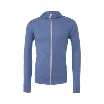 Pánská mikina Mikina Bella Triblend Full-Zip Lightweight - modrá, M
