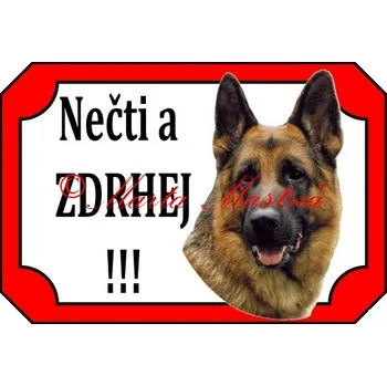 Cedulka německý ovčák nz - Bez samolepicí vrstvy