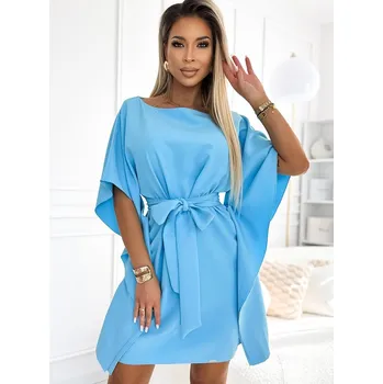 Dámské šaty Trendy dámské šaty 287-26 v babyblue barvě, VELIKOST S/M