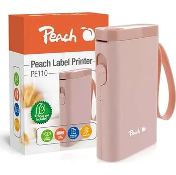 Tiskárna PEACH PE110 nabíjecí, růžová