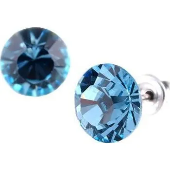 Náušnice Náušnice, s modrým SWAROVSKI krystalem, 8 mm, ART CRYSTELLA 1800XKE015U