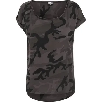 Dámské tričko Tričko dámské Urban Classics Camo Back Shaped - blackcamo, 4XL