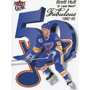 Karetní hra insert karta BRETT HULL 21-22 Fleer Ultra Fabulous 50´s číslo FF-46