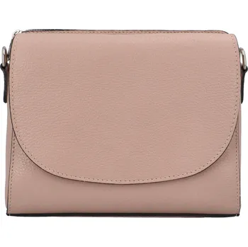Dámská kožená crossbody kabelka bledě růžová - Delami Juliane růžová