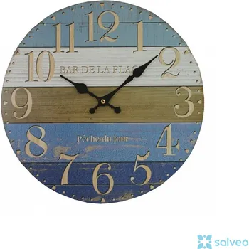 Hodiny nástěnné Bar na pláži průměr 34 cm