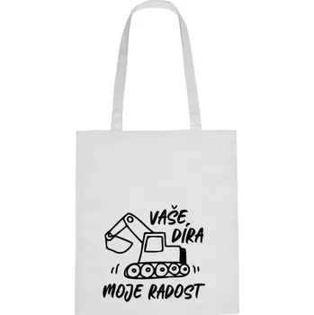 Nákupní taška Plátěná taška - Vaše díra moje radost Růžová