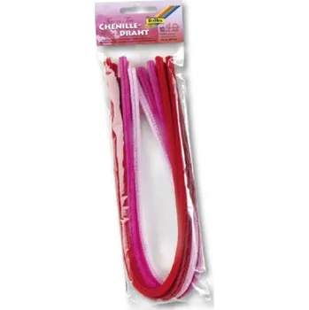 Hobby drát Plyšový drát červený mix 10ks