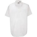 Košile pánská B&C Heritage s krátkým rukávem - bílá, 3XL (cs, B&C)