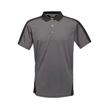 Pánské tričko Kontrastní polokošile pánská Regatta Professional Coolweave - šedá-černá, M