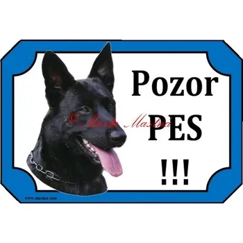 Cedulka holandský ovčák černý 2 - Bez samolepicí vrstvy