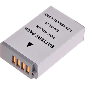 Bateriový grip pro fotoaparát Baterie pro fotoaparát T6 power Nikon EN-EL24, 850mAh, šedá