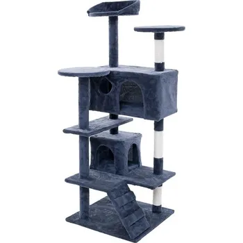 PRODUMAZAHRADU Škrabadlo, drápadlo, prolézačka pro kočky - velikost XL tmavě šedé, 50x50x140cm