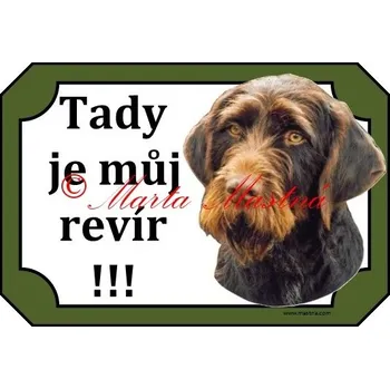 Cedulka český fousek, německý ohař hnědák - Bez samolepicí vrstvy