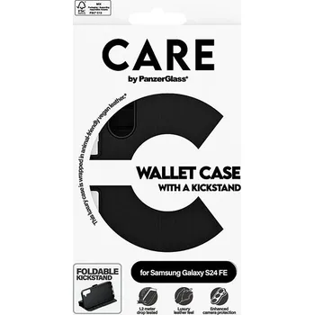 Pouzdro na mobilní telefon PanzerGlass CARE pouzdro Samsung Galaxy S24 FE WalletCase Kickstand