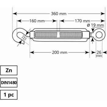 Napínák lanka Haushalt, 1DD, 1480/M20
