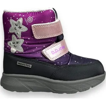 Chlapecká zimní obuv DDstep dětské LED zimní boty s membránou - Hvězdy - 31