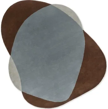 Koberec Designový vlněný koberec B&C Element Chad brown - blue 087705 Brink & Campman 140 x 165