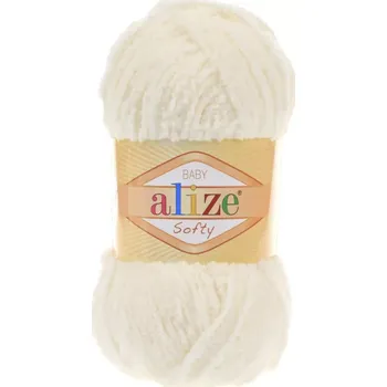 Plyšová příze Alize Softy - smetanová 62
